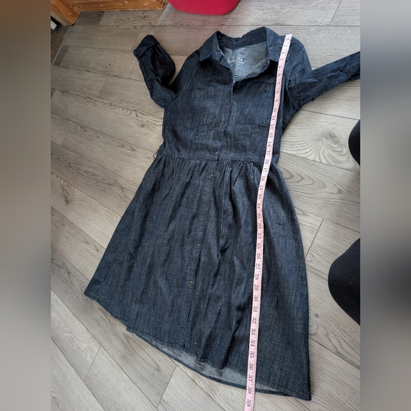 Gap Denim Chambray Fit And Flare Shirt Dress Size 14 - Picture 7 of 7